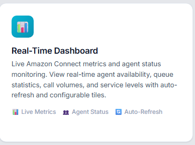 Real-Time Dashboard tile on the portal homepage